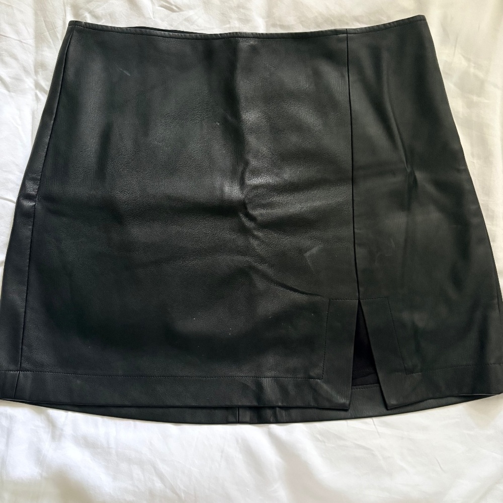 Anthropologie Leather Micro Mini Skirt
